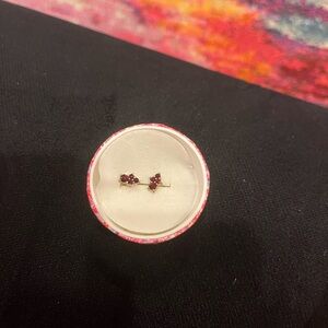Genuine Garnet Stud Earrings